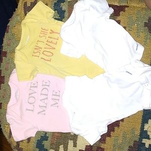 Four Baby Girl Onsies